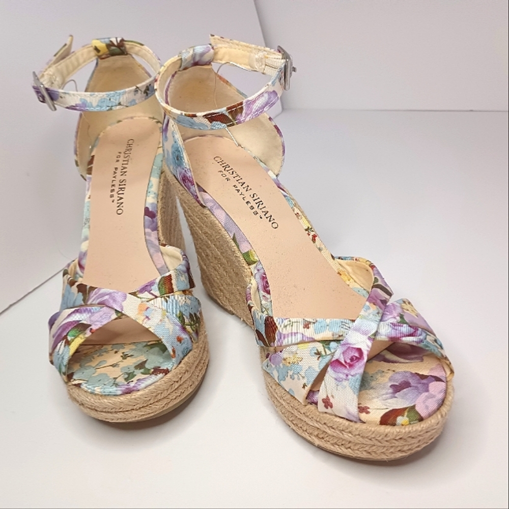 Christian Siriano - Floral Wedges - Size 6.5 Women's